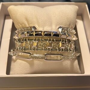 Chic Silver Bracelet Set for Women